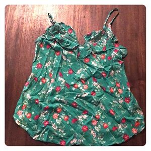 Spaghetti strap floral top